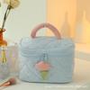 Bolsa Cosmética de Mano Avanzada Ins Linda Pana Crema Gran Capacidad Bolsa de Almacenamiento Tridimensional