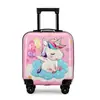 Nueva Maleta de Carrito de Dibujos Animados para Niños y Niñas, Maleta de Equipaje Registrado Gratis, Maleta de Cabina de 18 pulgadas