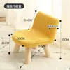 Banqueta pequeña de madera maciza para uso doméstico en la sala de estar, banco lindo de tela, banqueta para cambiarse los zapatos extraíble y lavable, silla pequeña para niños con respaldo