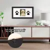 Moldura de Foto Triptych com Impressão de Tinta de Patinha de Animal de Estimação, Moldura de Mesa com Impressão de Patinha de Gato, Cruzada de Fábrica Comemorativa para Cachorro, Moldura de Foto Comemorativa para Animal de Estimação