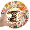 100 Folhas de Adesivos de Desenho Animado Floresta Qiuri Folha de Bordo Animal Decoração Transfronteiriça Carro Copo de Água Adesivos de Bagagem Atacado