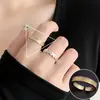 Anel de Flor de Gardênia Doce e Luxuoso para Mulheres, Exquisito, Moderno e Elegante, Anel Aberto para Pontas dos Dedos e Dedo Indicador
