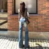 Jeans de Pierna Recta Elásticos Ajustados|Denim Lavado Desgastado|Estilo Retro Americano|Mali Mary
