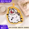 Toalha de Mão de Ovelhinha Desenho Animado Fleece Coral Espessada Absorvente de Água Pendurável Cozinha Banheiro Banheiro Doméstico Toalha Pendurada