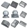 Tampão de Vedação de Estampagem de Ferro para Tubo Quadrado de Grade com Base Cabeça de Boné Tampa de Poste Decoração de Cobertura Superior de Corrimão Acessórios de Guarda-corpo