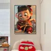 Pintura Decorativa de Animación de Dibujos Animados del Niño Mágico Nezha Pintura Colgante para Dormitorio Habitación de Estudiantes Habitación Infantil Pintura Colgante de Retrato Familiar