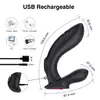 Controle remoto sem fio de silicone ecologicamente correto, massageador de próstata para uso adulto e masculino, estimulando o ponto G e o esfíncter anal posterior