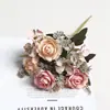 Flores Artificiales Rosas de Otoño Decoración de Sala de Estar Ramo Falso Ramo de Boda Accesorios para Fotografía Fabricante Mayorista Transfronterizo