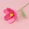 Tulipán de lana con abertura transfronteriza terminado, flor tejida a mano, flor de simulación tejida a ganchillo, regalo del Día del Maestro para el Día de San Valentín