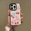 Funda de Verano para Teléfono con Lazo de Cereza, la Más Vendida de Xiaohongshu para Niñas, Funda Protectora de Aspecto Premium para iPhone18Pro