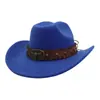 Aliexpress Amazon Novo Estilo Étnico Chapéu de Jazz Chapéu de Lã Chapéu de Aba Larga Chapéu de Cowboy Ocidental Yzd054