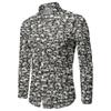Nueva camisa de hombre europea y americana con estampado de Halloween, de Amazon, eBay y AliExpress, camisa informal personalizada de moda.