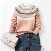Desejo Mais Vendido: Novo Suéter Feminino Estilo Europeu e Americano com Gola Redonda, Design Color Block, Caimento Solto, Tricô Pulôver da Moda