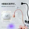Interruptor de pedal, especialmente diseñado para dar forma y esculpir, mini lámpara LED portátil para uñas con clip lateral, máquina de terapia de luz UV de secado rápido de 5W