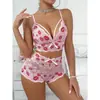 Conjunto de Lingerie Sexy de Renda com Sutiã e Calcinha Três Pontos para Mulheres - Novo Estilo Transfronteiriço