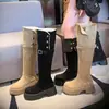 Botas de ciclismo de tacón alto con plataforma para mujer, nuevo estilo otoño 2026, forradas de felpa, botas largas de tacón alto hasta la rodilla, doble uso, botas largas elegantes y a la moda