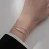 Pulsera Popular de Perlas con Cuentas Online para Mujer Diseño de Nicho Lujo Ligero Gama Alta Simple Temperamento Joyería Versátil Venta al por Mayor