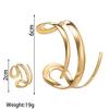 Pulsera y Anillo de Aleación Ancha Espiral Estilo Exagerado Transfronterizo para Mujer Adecuado para Fiestas, Viajes Diarios y Reuniones