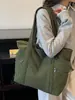 Bolsa de Invierno de Gran Capacidad para Estudiantes Femeninas que Van a Clase Bolso de Hombro de Terciopelo Bolsos Versátiles Casuales de Hombro