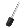 Espátula de Silicone Resistente a Altas Temperaturas com Cabo de Aço Inoxidável, Pincel de Óleo, Espalhador de Creme para Bolo, Ferramentas de Confeitaria, Utensílios de Cozinha