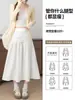 Design estilo coreano, saia midi de tricô patchwork nicho para mulheres, nova coleção outono/inverno, corte justo, valoriza a silhueta, versátil e moderna saia longa