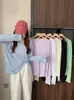 Talla Grande Gordo mm Verano Estilo Coreano Versátil Blusa Delgada Mujer Seda de Hielo Manga Larga Protección Solar Holgado Estilo Perezoso Camiseta Top