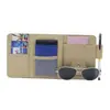 Capa para Quebra-sol de Carro, Bolsa de Armazenamento Multifuncional para Carro, Porta-cartões, Porta-documento do Motorista, Porta-óculos, Suprimentos de Bolsa de Armazenamento