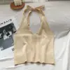 Chaleco de Verano para Niñas, Marca Trendy Infantil Elegante, Top de Tirantes Tejido a la Moda Estilo Celebridad de Internet Francés con Cuello Halter