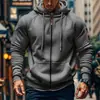 Sudadera Casual Suelta con Cremallera y Bordado de Logo Personalizable Nueva para Hombre Amazon Temu Transfronteriza
