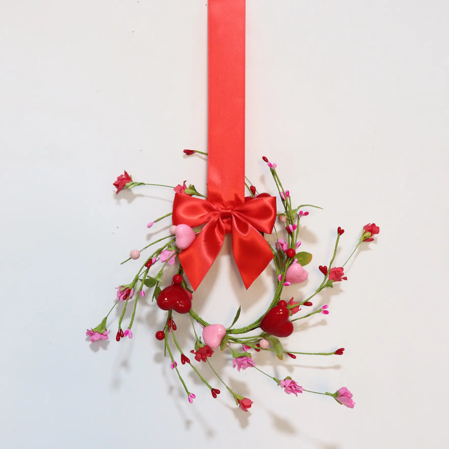 纸花爱心红蝴蝶结挂环10cm-1.JPG