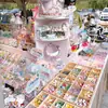 Set de Puesto de Pegamento en Crema DIY para Mercado Nocturno Paquete de Materiales Hechos a Mano Set de Transmisión en Vivo de Puesto Callejero Mercado Nocturno de Jardín de Infancia