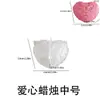 Papoula Coração Moldado Grande, Médio e Pequeno Padrão de Coração em Relevo Ornamento de Gesso DIY Vela Perfumada Presente Molde de Silicone