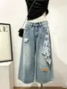 Jeans bordados lavados estilo retro americano, unisex, corte holgado, versátiles, pantalones casuales de pierna ancha, marca de moda, estilo para parejas