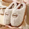 Nuevas pantuflas de algodón 2026, unisex, para uso interior en invierno, cálidas, engrosadas y antideslizantes, adecuadas para usar en casa y uso posparto, estilo invernal para mujer