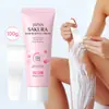 Crema depilatoria de flor de cerezo transfronteriza nueva 100 g vello de pierna axila sin puntos negros cuidado de la piel hidratante productos fabricantes en stock