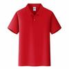 Algodão de cor sólida lapela camisa polo manga curta LOGOTIPO impressão figura empresa grupo atividade T-shirt macacão bordado