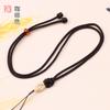 Nó concêntrico fino cordão mão tecido Hetian Jade Jade pescoço simples pendurado joias corda jade pingente colar corda atacado