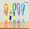 Alça de pescoço tecida color block feita à mão para celular, alça de chaveiro, corrente para pendurar, alça de celular para casal, material de miçanga, pingente de bolsa