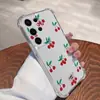 Suministro Exclusivo Transfronterizo de Funda para Teléfono Móvil Transparente de Cerezas Pequeñas Estilo Ins para Iphone17/18Promax Cubierta Protectora Anti-Caídas Funda Suave