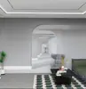 Extensão visual de arco 3D papel de parede mural de estúdio de transmissão ao vivo para roupas quarto sala de estar parede de fundo de espaço papel de parede