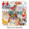 50 Pegatinas de Graffiti de Gestos Personalizadas Transfronterizas Creativas Más Vendidas Decorativas para Funda de Teléfono Móvil Taza de Agua Tarjeta Goo Pegatina de Equipaje