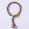 Pulseiras Coloridas Unisex Ajustáveis Atacado DIY Tecelagem Artesanal Estilo Étnico Presentes de Feriado Acessórios de Mão Criativos Culturais