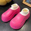 Pantuflas de celebridad de internet para mujer, invierno, suela gruesa aumentada, zapatos acolchados de algodón EVA, moda, forro polar, zapatos acolchados gruesos y cálidos, para mujer, Little Red Book