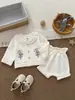 Conjunto para Bebé Niña 100% Algodón Puro Cárdigan con Lazo, Pantalones para Niña, Suéter Infantil de Punto para Primavera y Otoño con Cuello Fruncido