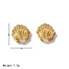 Pendientes de Concha Estilo Influencer de Moda, Personalidad Minimalista, Modernos y Versátiles, Elegantes y de Alta Gama, Accesorios de Anillo Abierto