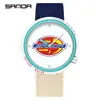 Reloj SANDA superventas transfronterizo, reloj especial para exámenes para estudiantes de secundaria, movimiento silencioso, diseño simple, correa de nailon, reloj de cuarzo