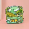 Ímãs de Geladeira de Guangxi, Lembranças de Madeira Culturais e Criativas com Tema de Cidade, Ímãs de Geladeira Turísticos das Cidades de Guilin, Liuzhou, Nanning