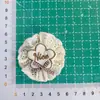 Novo Bordado de Estrela de Cinco Pontas em Renda Xadrez Bonito Laço Acessórios de Grampo de Cabelo DIY Acessórios para Sapatos Acessórios para Roupas Infantis