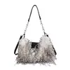 2026 Bolso de Moda Chic de Alto Valor Bolso de Felpa Personalidad Nicho Chic Bolso de Piel Bolso Cruzado de Hombro Único de Otoño