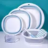 Cubeta Plegable Engrosada Comprimida para Hogar Dormitorio Estudiante Bebé Lavado de Cara Portátil Viaje Telescópica Cubeta de Agua Venta al por Mayor